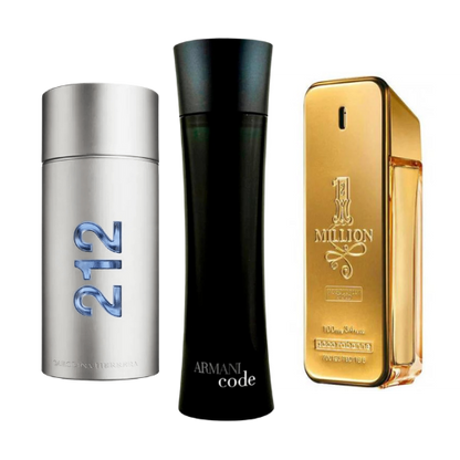 Sada 3 Parfémů | 212 Men NYC, Paco Rabanne One Million, Armani Code Homme 100 ml