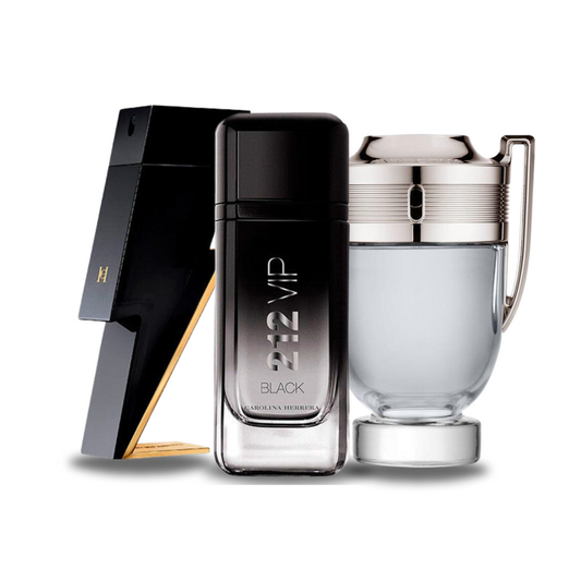 Sada 3 Parfémů | BAD BOY, 212 VIP BLACK, Paco Rabanne INVICTUS 100 ml